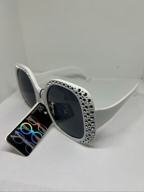 Bling Rhinestone Square Sunglasses UV Protection